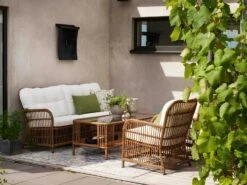 Brafab Anemon Sofa 3-Sitzer, Natur/Weiß 8 Brafab Anemon Sofa 3-Sitzer, Natur/Weiß -Grünblick Verkäufe brafab anemon 3 seater sofa with cushion 7