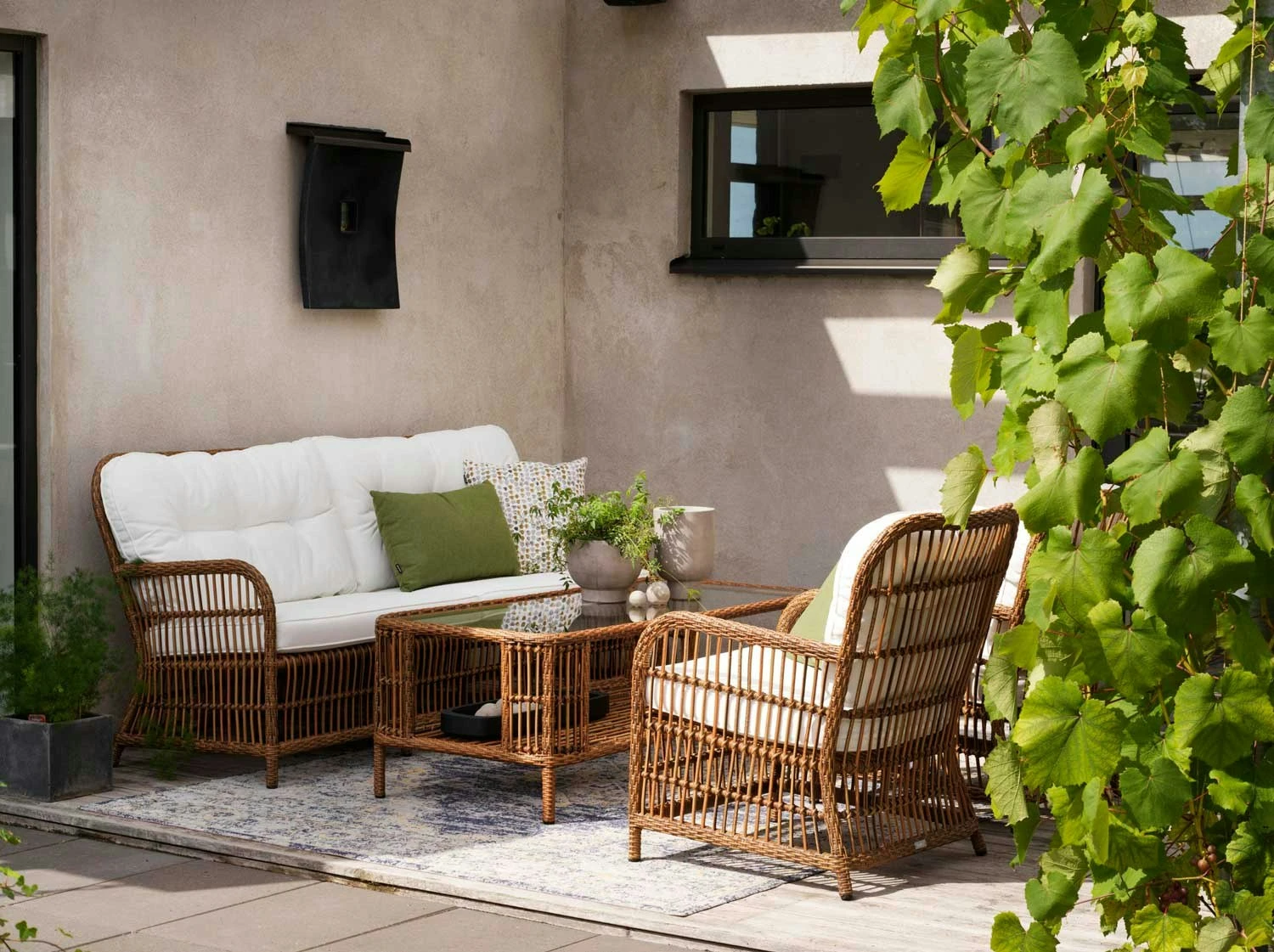 Brafab Anemon Lounge-Set 5 Sitzplätze, Natur/Weiß 4 Brafab Anemon Lounge-Set 5 Sitzplätze, Natur/Weiß – Bild 4