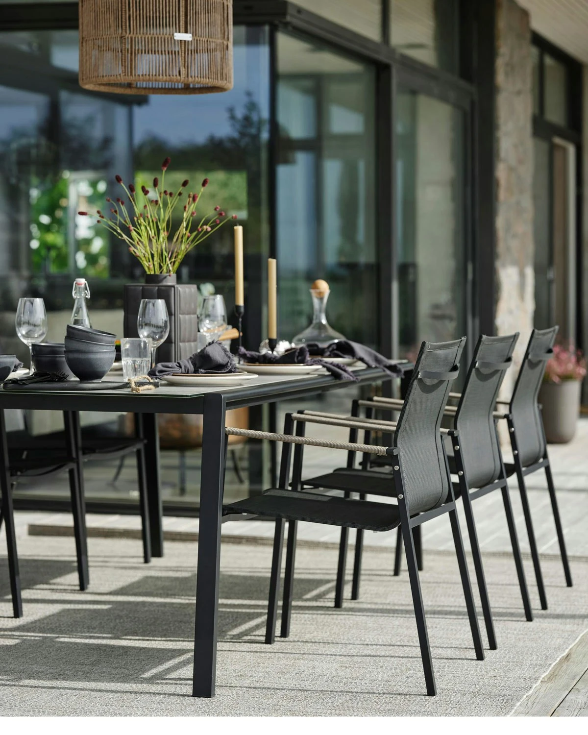 Brafab Lyra Esszimmerstuhl, Schwarz/Grau 4 Brafab Lyra Esszimmerstuhl, Schwarz/Grau – Bild 4