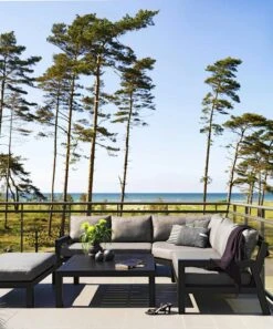 Brafab Stettler Modulsofa Eckstück, Schwarz/Grau 11 Brafab Stettler Modulsofa Eckstück, Schwarz/Grau -Grünblick Verkäufe brafab stettler corner matt black m dyn 5