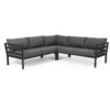 Brafab Weldon Ecksofa 5-Sitzer, Schwarz/Grau