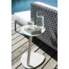 Smart Beistelltisch Aluminium, Warm White