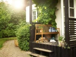 M12 Sammen Bank Mit Rückenlehne Im Freien Nutzbar 2-Sitzer, Teakholz -Grünblick Verkäufe fdb mbler bank mit ruckenlehne im freien nutzbar 3