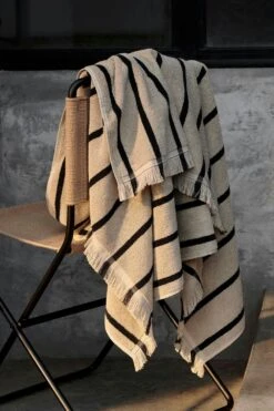 Ferm LIVING Alee Strandtuch, Schwarz / Sand 5 Ferm LIVING Alee Strandtuch, Schwarz / Sand -Grünblick Verkäufe ferm living alee strandtuch 9