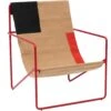 Ferm LIVING Desert Lounge Stuhl, Poppy Red / Block