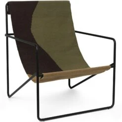 Ferm LIVING Desert Loungesessel, Dune / Schwarz -Grünblick Verkäufe ferm living desert lounge chair black dune 2