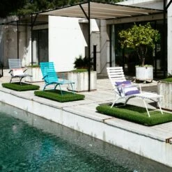 Bistro Chaise Longue, Poppy -Grünblick Verkäufe fermob bistro chaise longue 1