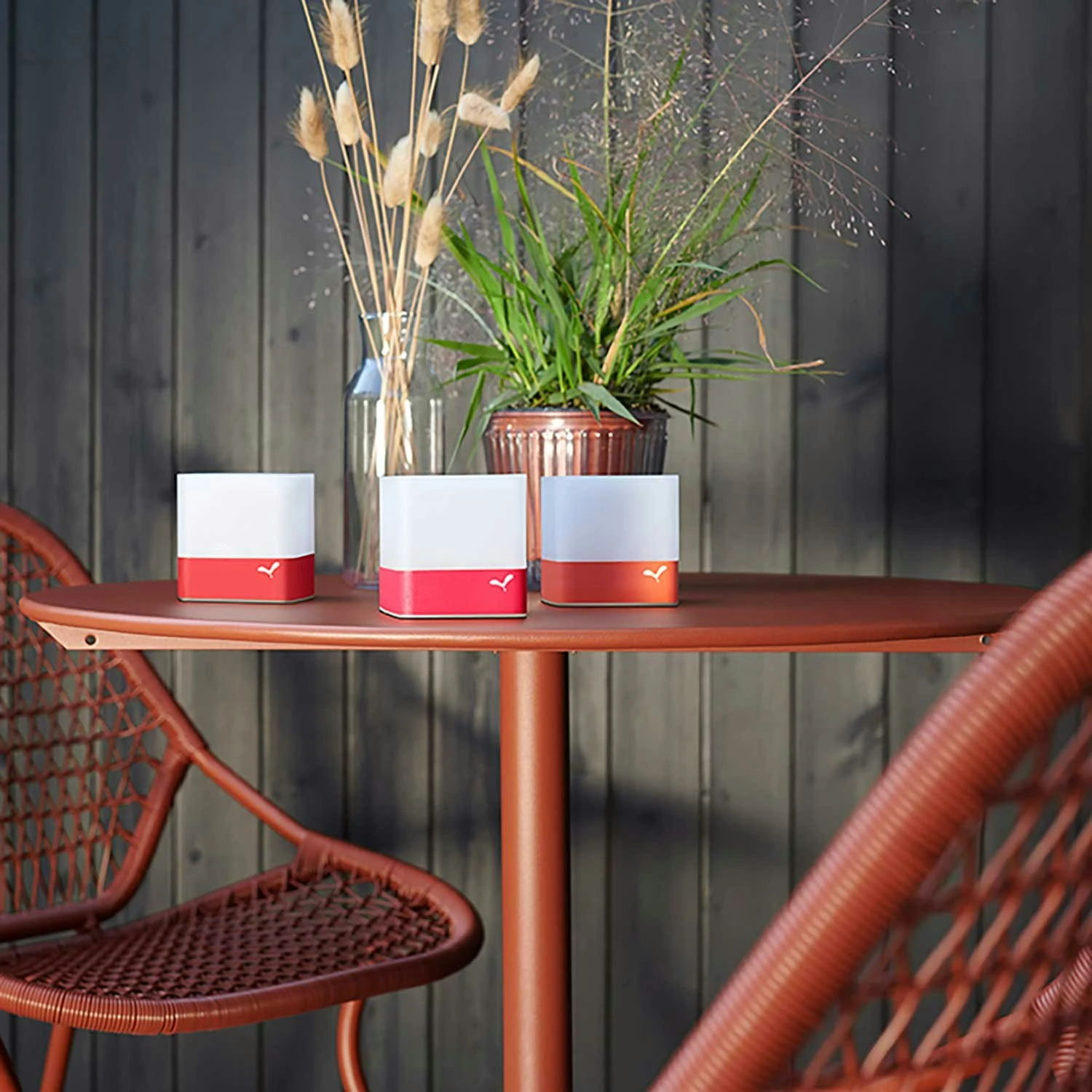 Cuub Teelichthalter, 3 Stk./ Rot 2 Cuub Teelichthalter, 3 Stk./ Rot – Bild 2