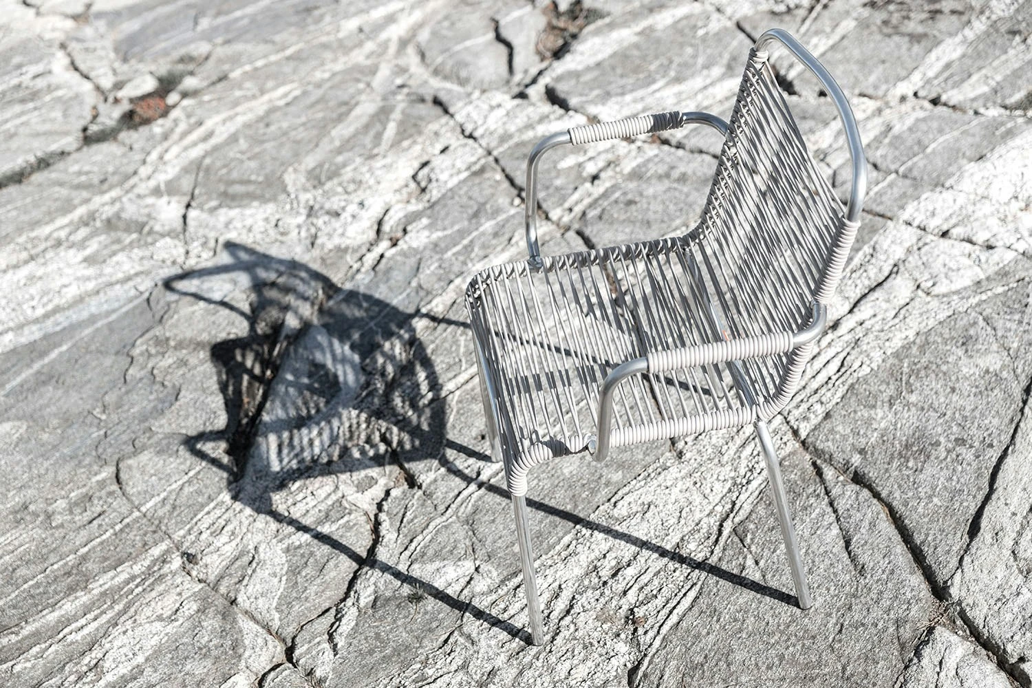 FIAM Mya Spaghetti Lehnstuhl, Grau 2 FIAM Mya Spaghetti Lehnstuhl, Grau – Bild 2