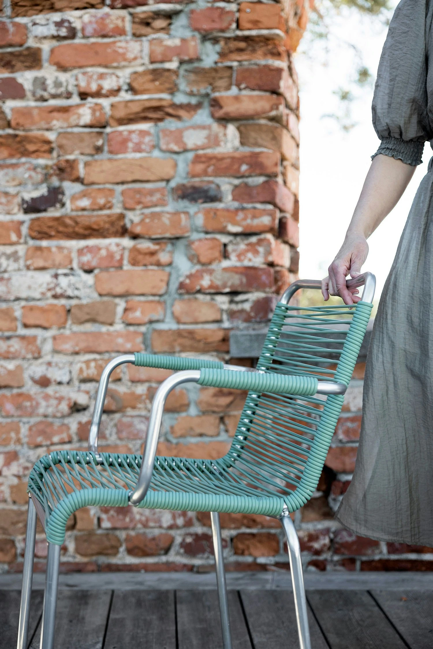 FIAM Mya Spaghetti Lehnstuhl, Sage Green 5 FIAM Mya Spaghetti Lehnstuhl, Sage Green – Bild 5