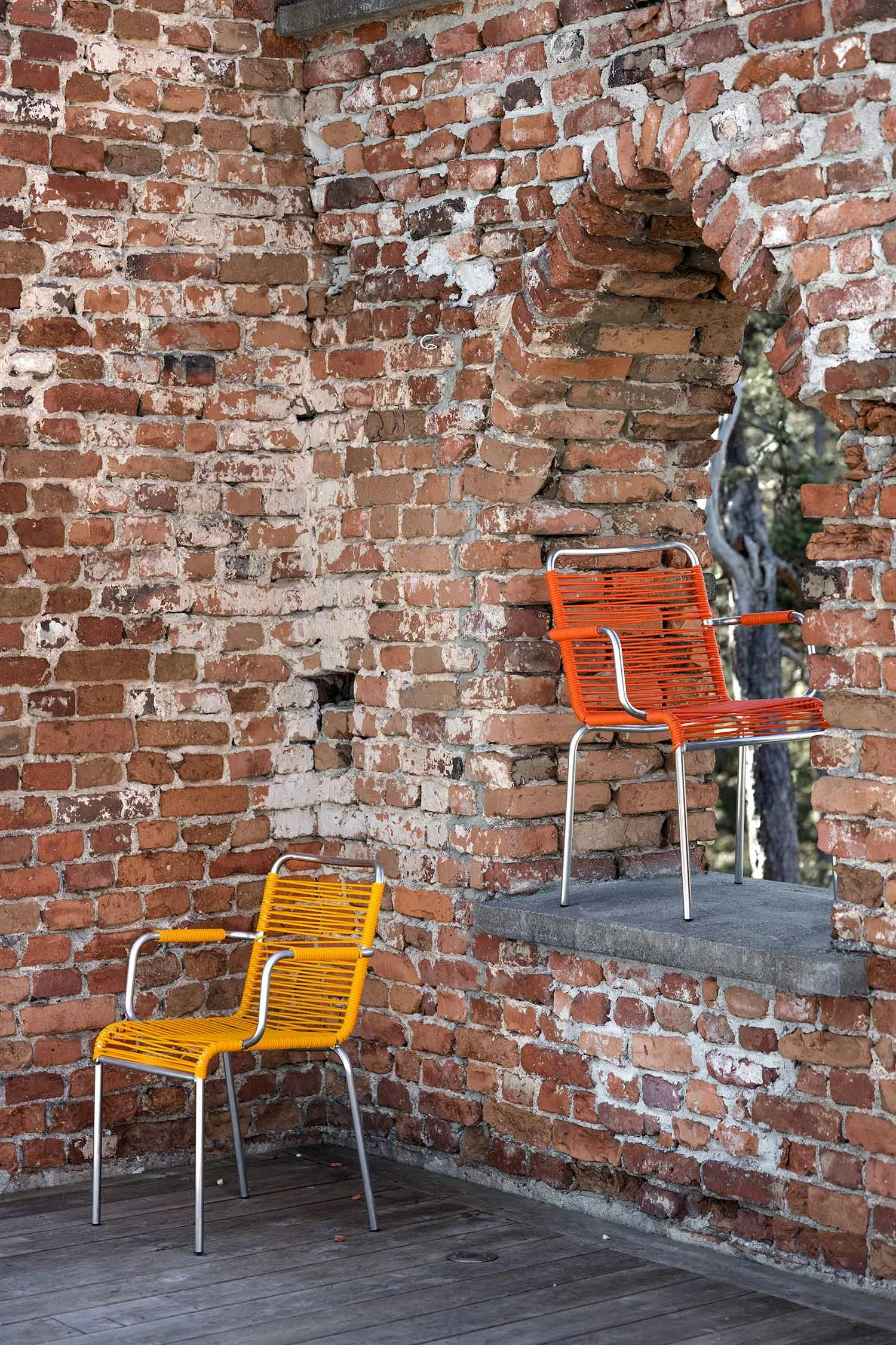 FIAM Mya Spaghetti Lehnstuhl, Gelb 4 FIAM Mya Spaghetti Lehnstuhl, Gelb – Bild 4