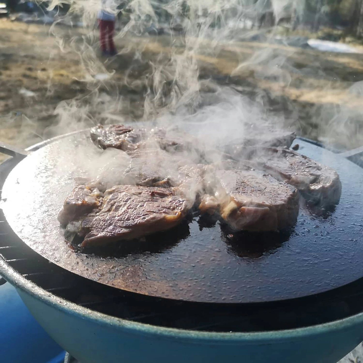 Grillplatte Aus Stahl Rund, 30 Cm 2 Grillplatte Aus Stahl Rund, 30 Cm – Bild 2