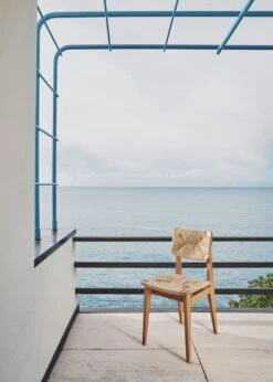 Gubi C-Chair Outdoor Esszimmerstuhl Teakholz -Grünblick Verkäufe gubi c chair outdoor dining chair 4