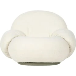 Gubi Pacha Outdoor Loungesessel Mit Armlehne, Limonta Lorkey 40, Moosgrüner Fuß