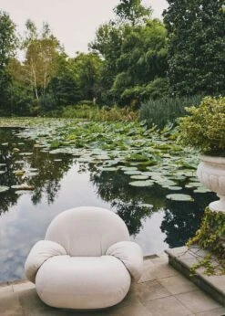 Gubi Pacha Outdoor Loungesessel Mit Armlehne, Limonta Lorkey 40, Moosgrüner Fuß -Grünblick Verkäufe gubi pacha outdoor lounge chair w arm swivel libera003 8