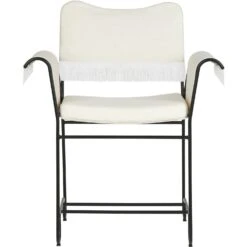 Gubi Tropique Esszimmerstuhl Mit Fransen, Classic Black / Udine 06