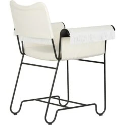 Gubi Tropique Esszimmerstuhl Mit Fransen, Classic Black / Udine 06 -Grünblick Verkäufe gubi tropique dining chair fringe black limonta udine06 2