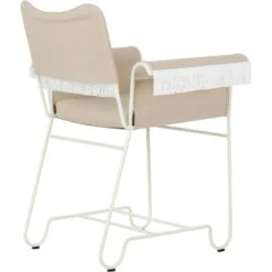 Gubi Tropique Esszimmerstuhl Mit Fransen, Classic White Semi Matt / Udine 12 -Grünblick Verkäufe gubi tropique dining chair fringe black limonta udine06 6