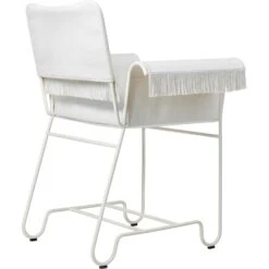 Gubi Tropique Esszimmerstuhl Mit Fransen, Classic White Semi Matt / Udine 06 -Grünblick Verkäufe gubi tropique esszimmerstuhl mit fransen 4