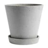 Hay Flowerpot Topf Mit Unterteller Grau, Ø21.5 Cm XL