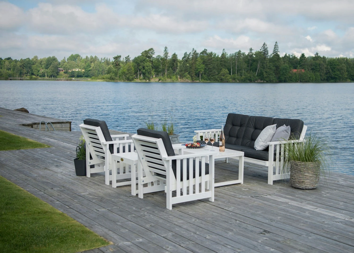 Gotland Loungetisch 60x120 Cm, Weiß 2 Gotland Loungetisch 60x120 Cm, Weiß – Bild 2