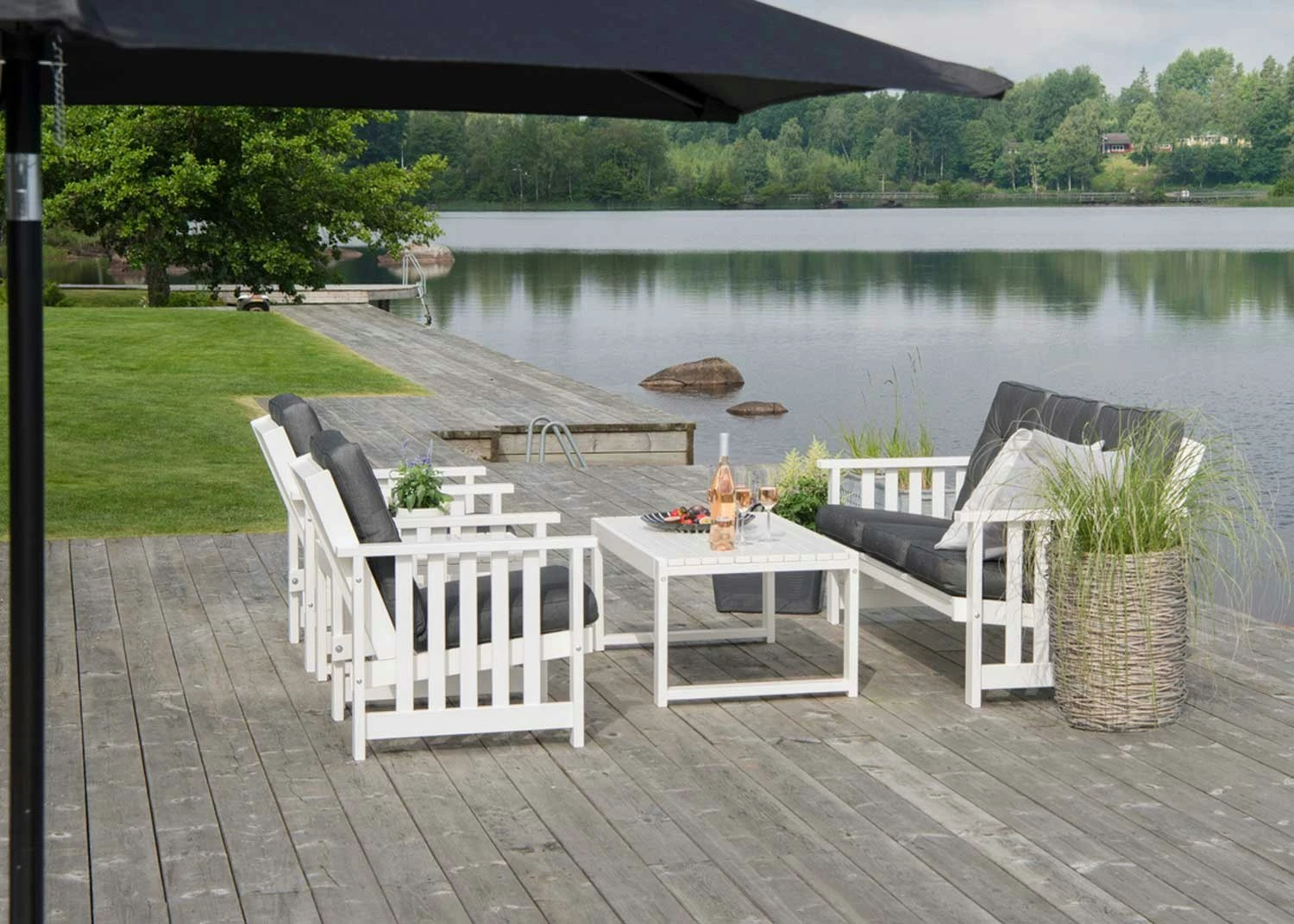 Gotland Loungetisch 60x120 Cm, Weiß 4 Gotland Loungetisch 60x120 Cm, Weiß – Bild 4