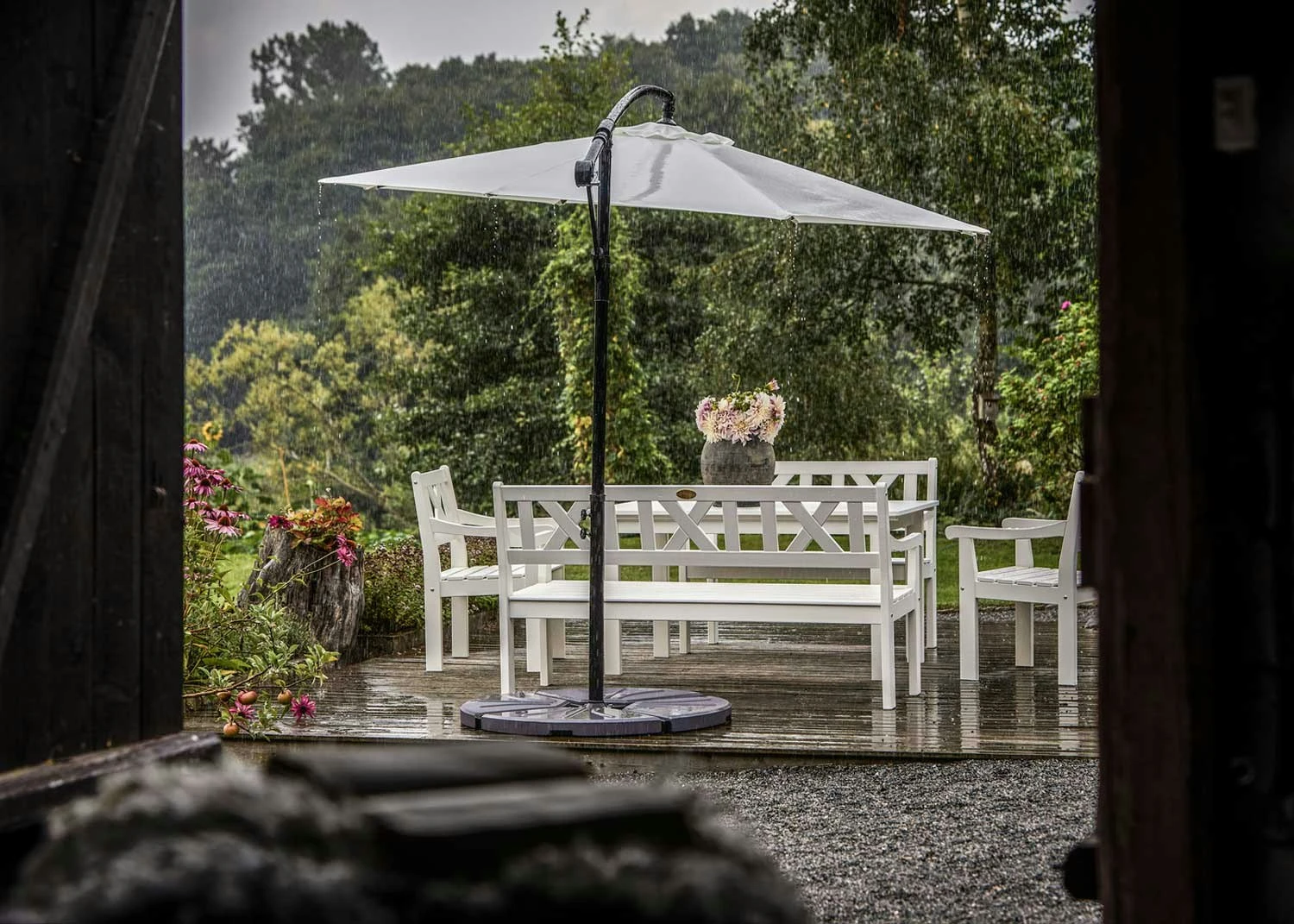 Läckö Tischgarnitur 5 Sitzplätze, Weiß 2 Läckö Tischgarnitur 5 Sitzplätze, Weiß – Bild 2