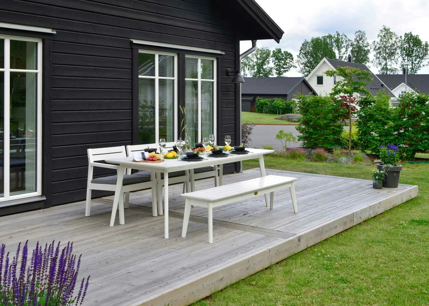 Stoltö Tischgarnitur 6 Sitzplätze, Weiß 3 Stoltö Tischgarnitur 6 Sitzplätze, Weiß – Bild 3