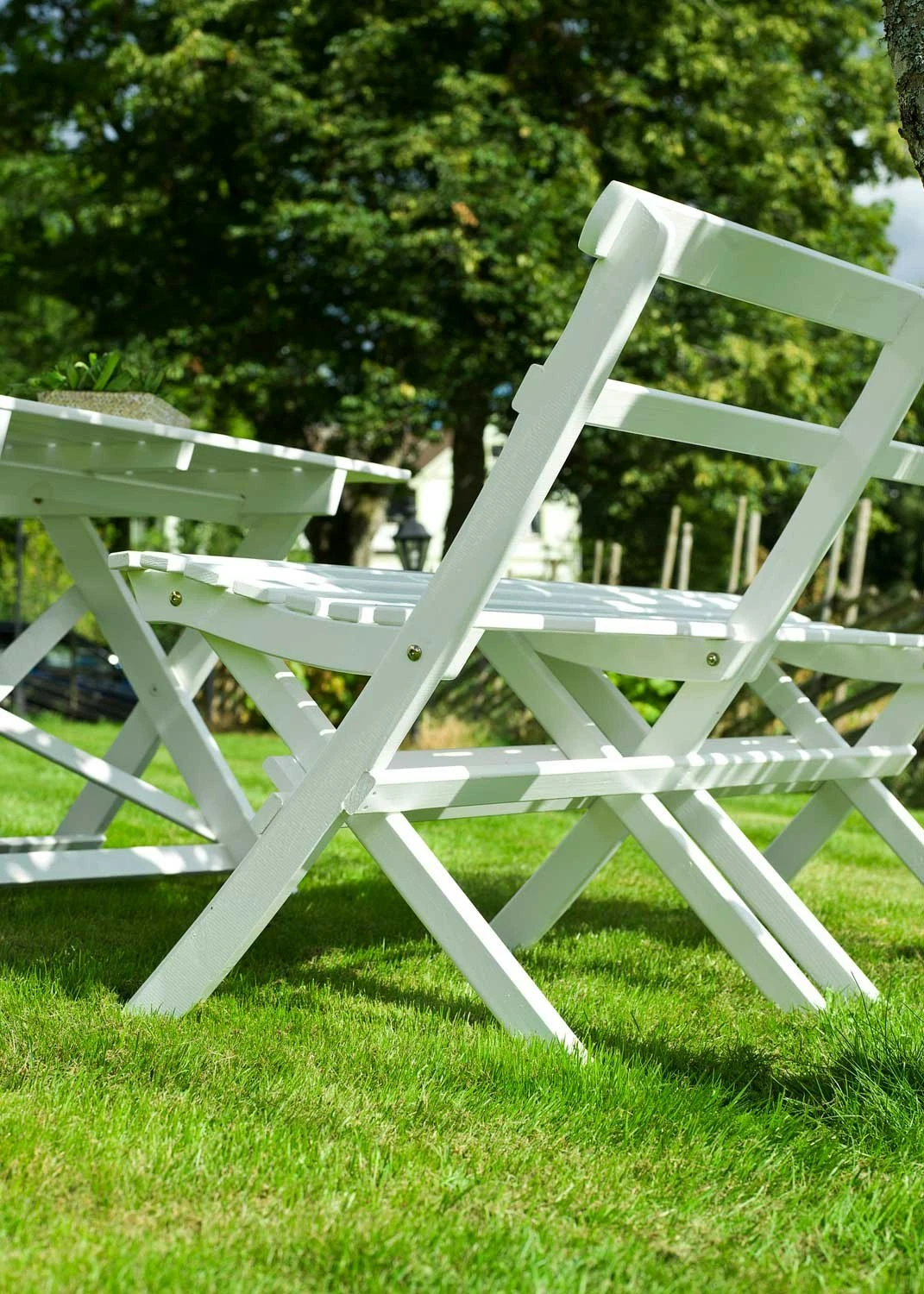 Torpet Tischgarnitur 4 Sitzplätze, Weiß 4 Torpet Tischgarnitur 4 Sitzplätze, Weiß – Bild 4