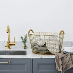 Korbo Klassisch 35 Korb, Messing -Grünblick Verkäufe korbo klassisch 35 korb messing 2