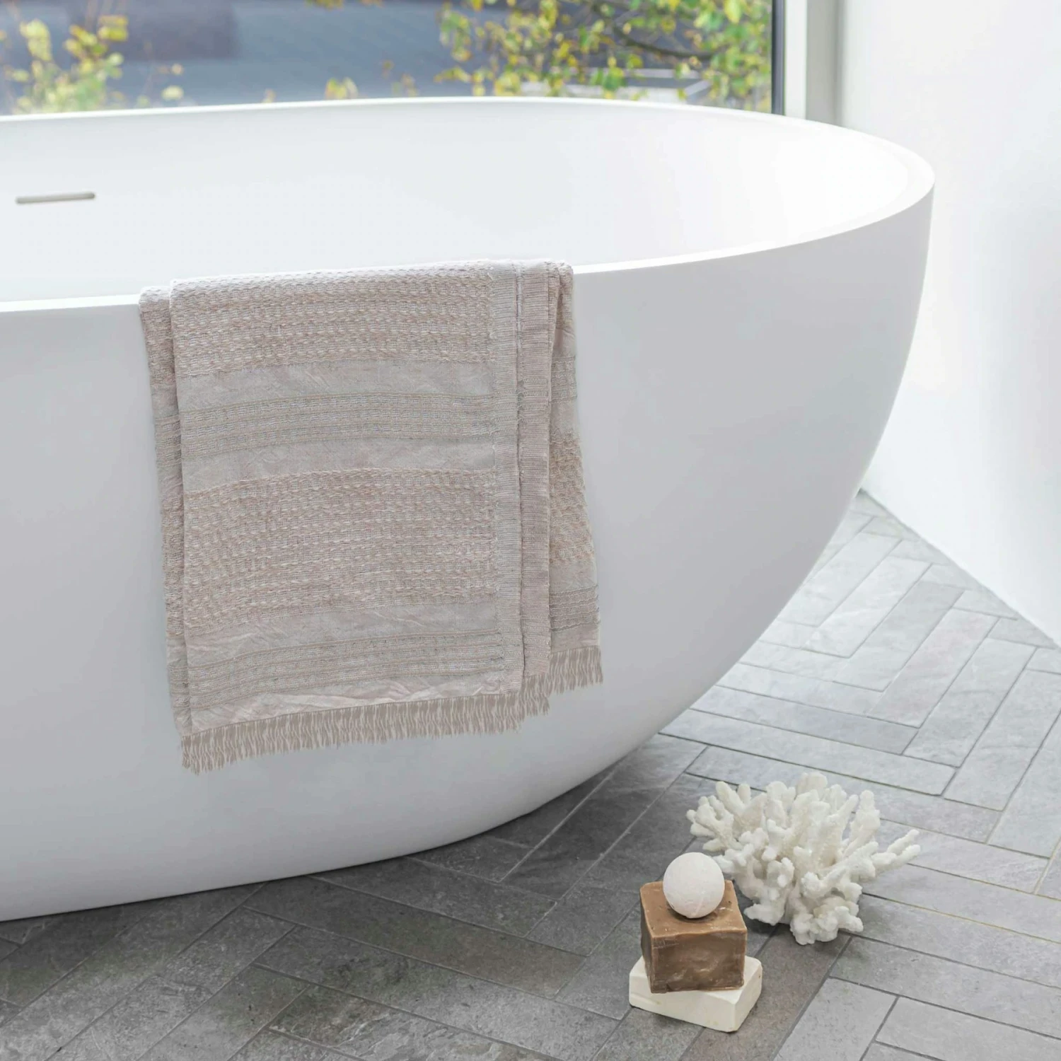 Mette Ditmer Bodrum Handtuch, Sand 2 Mette Ditmer Bodrum Handtuch, Sand – Bild 2