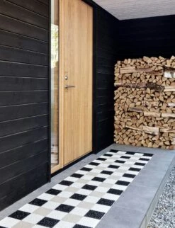 Pix Teppich Schwarz / Vanilla / Beige, 70x300 Cm -Grünblick Verkäufe pappelina pix rug black vanilla beige 1