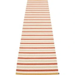 Teo Teppich Ziegelrot / Beige / Vanilla, 70x300 Cm