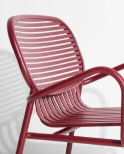 Week-End Lounge Stuhl, Burgunderrot -Grünblick Verkäufe petite friture week end fatolj vit 14