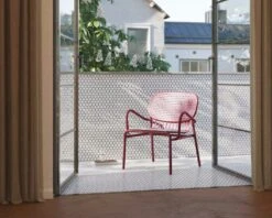 Week-End Lounge Stuhl, Burgunderrot -Grünblick Verkäufe petite friture week end fatolj vit 19