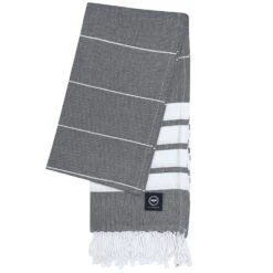 Badlakan Hamam Alma 80x180cm Orange/vit Badetuch 80x180 Cm Dunkelgrau