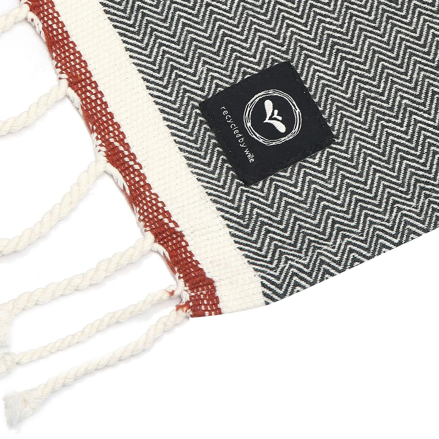 Badlakan Hamam Amasra 90x190 Cm Olivegrön/beige/rost Badetuch Dunkelgrau 3 Badlakan Hamam Amasra 90x190 Cm Olivegrön/beige/rost Badetuch Dunkelgrau – Bild 3