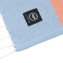 Kochi Hamam Badetuch 80x180 Cm, Blau/Orange -Grünblick Verkäufe recycled by wille badlakan hamam kochi 80x180 cm bla r bla 5