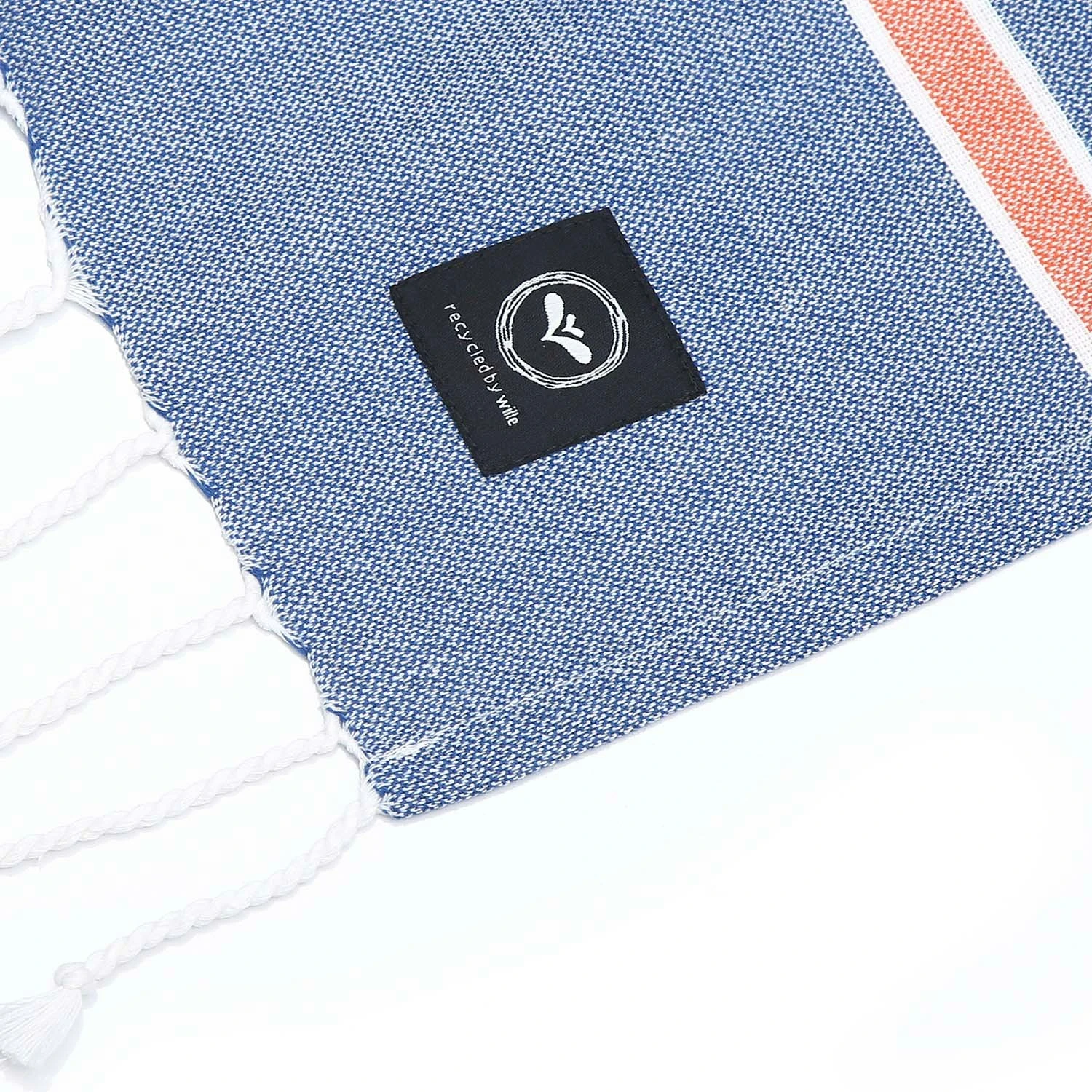 Badlakan Hamam Koster 80x180cm Blå/orange/vit Badetuch 80x180 Cm Blau Orange 2 Badlakan Hamam Koster 80x180cm Blå/orange/vit Badetuch 80x180 Cm Blau Orange – Bild 2