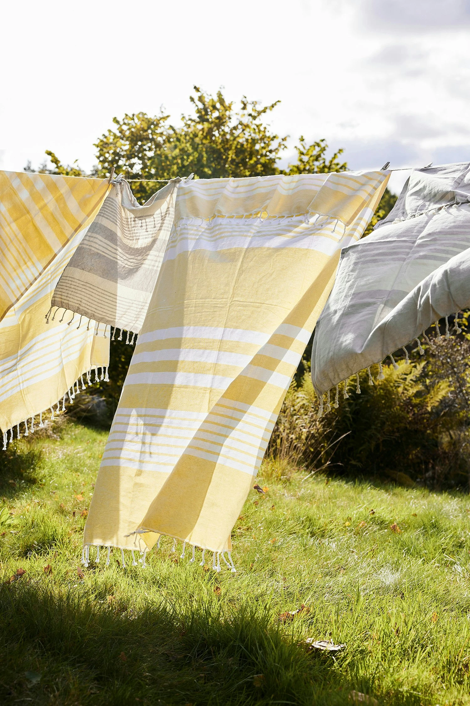 Sagaform Ella Hamam Handtuch 145x250 Cm, Gelb 2 Sagaform Ella Hamam Handtuch 145x250 Cm, Gelb – Bild 2