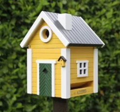 Multiholk Yellow Cottage -Grünblick Verkäufe wildlife garden multiholk birdhouse bird feeder 9